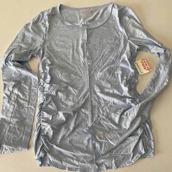 Free People Movement X Hatch Maternity Right On Run Layer Top Blue Bell Small - Picture 1 of 7